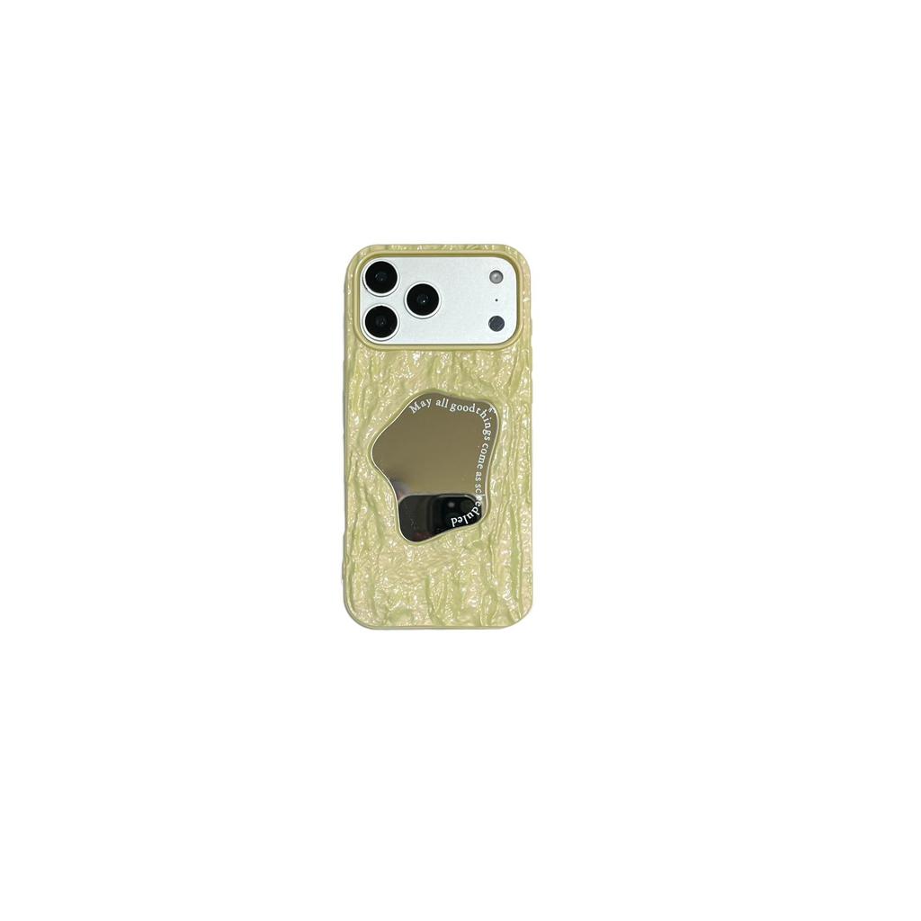 Solid Color Candy Pleated Mirror Phone Case for iPhone 17 Pro Max & Apple 16