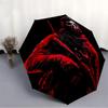 1pc Skull Soldier Automatic Folding Umbrella - Compact 8-Rib Design, Durable Plastic & Iron, Lightweight for Outdoor Daily Use