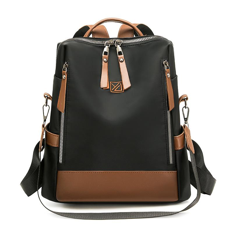 Women s Color Block Backpack Lightweight Water-repellent Multi-functional Shoulder Bag