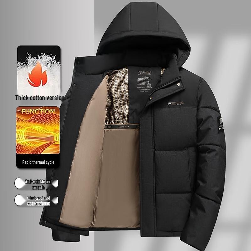 

Чоловіча зимова бавовняна куртка з капюшоном ROMON