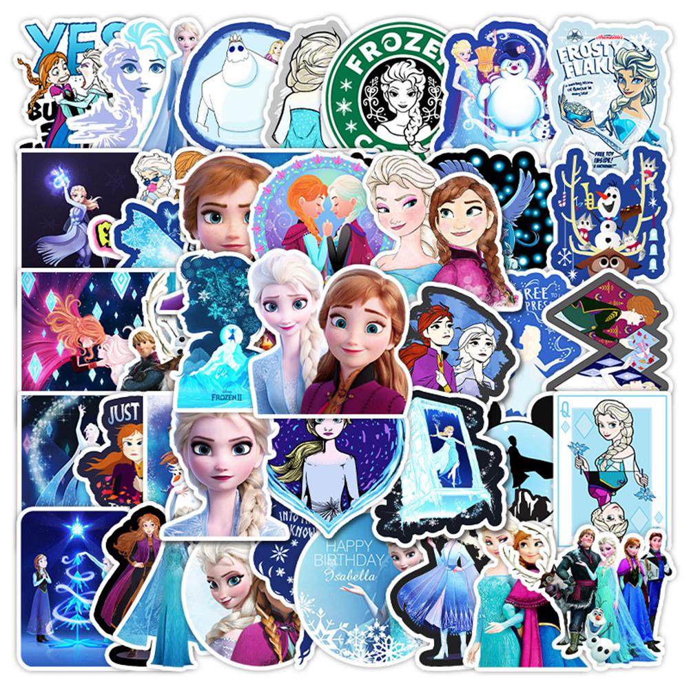 50 100Pcs Kawaii Mixed Disney Anime Princess Stickers Cute Ariel Belle Snow White Cartoon Decal Laptop Phone Luggage Sticker Toy