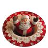 Imitation Cashmere Christmas Round Carpet 3D Special-shaped Santa Claus Floor Mat  Home Decor