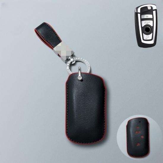 Genuine Leather Car Key Fob Case Cover For BMW X3 X4 X5 1 2 3 7 4 5 6 F10 F15 M5