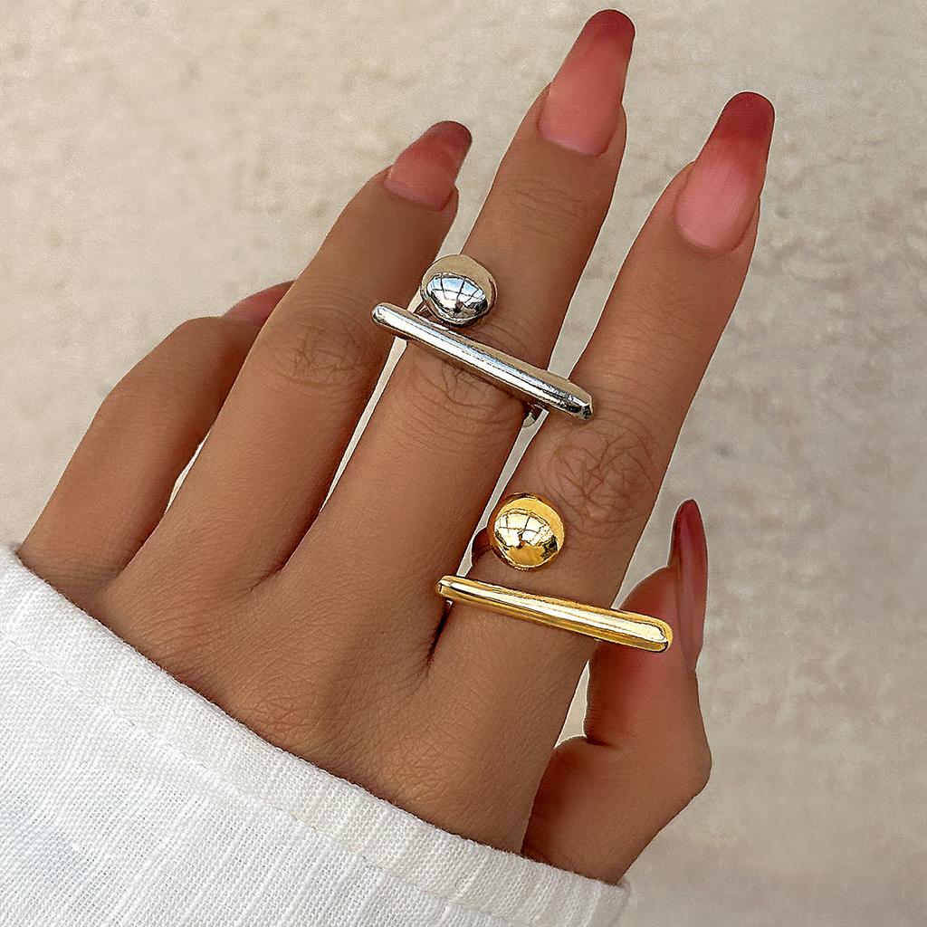 Pu Rui 2024 New INS Cold Wind Ring For Women Light Luxury Zircon Can Be Opened Adjusted Valentine's Day Gift for Girlfriends