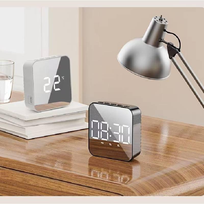 Functional Multi Mirror Electronic Alarm Clock With Date Display Function