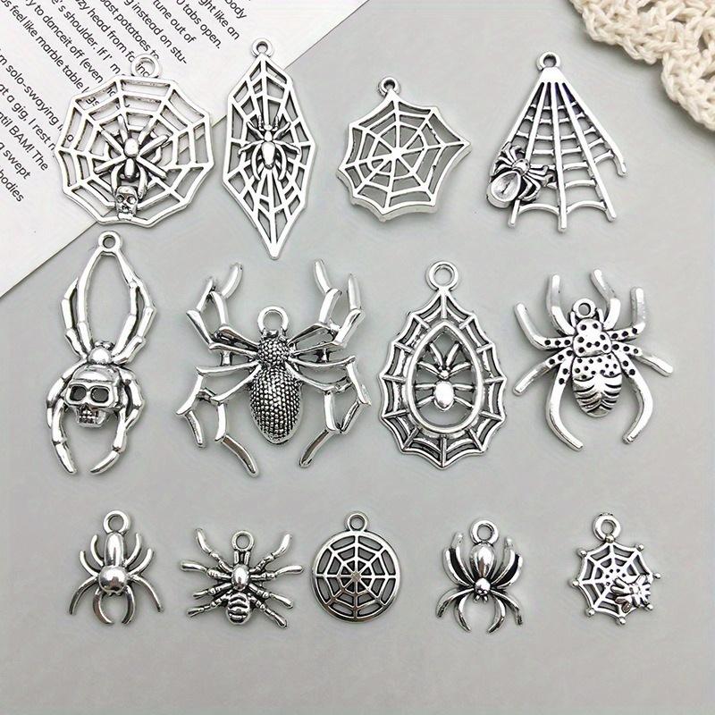 13pcs/set Spider Accessories Pendant for Jewelry Making DIY Pendants for Gift Charms for Jewelry Making