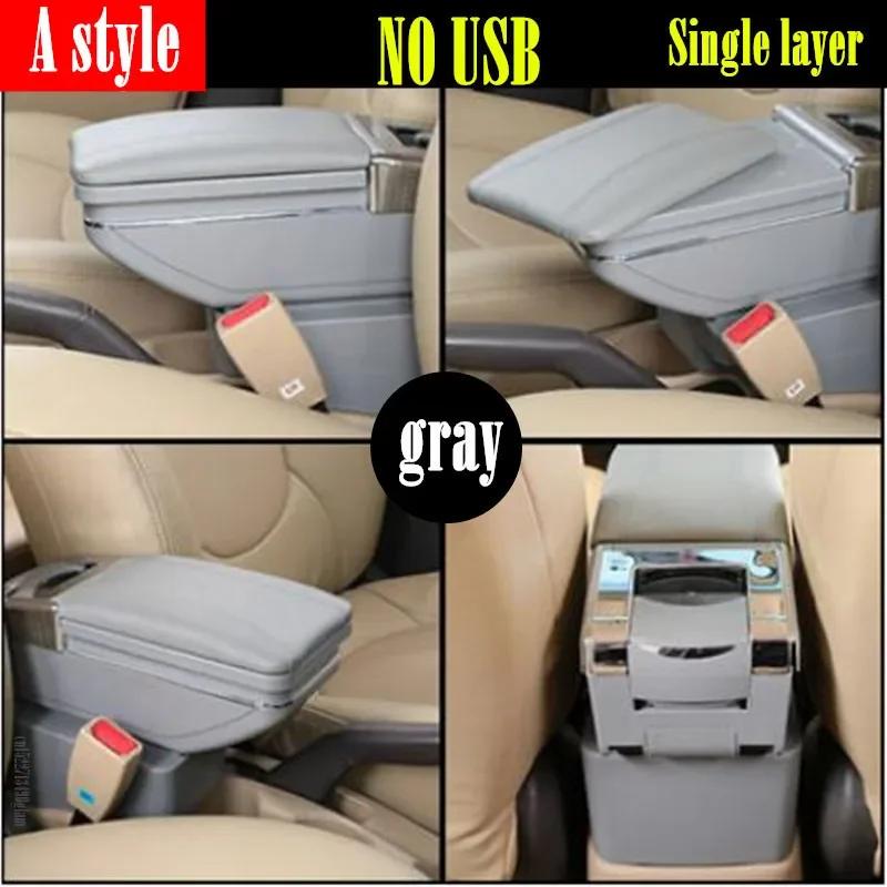 For Ford Fusion Armrest box For Ford Fiesta Mk5 Car armrest box Central storage Box Retrofit with USB Car Accessories