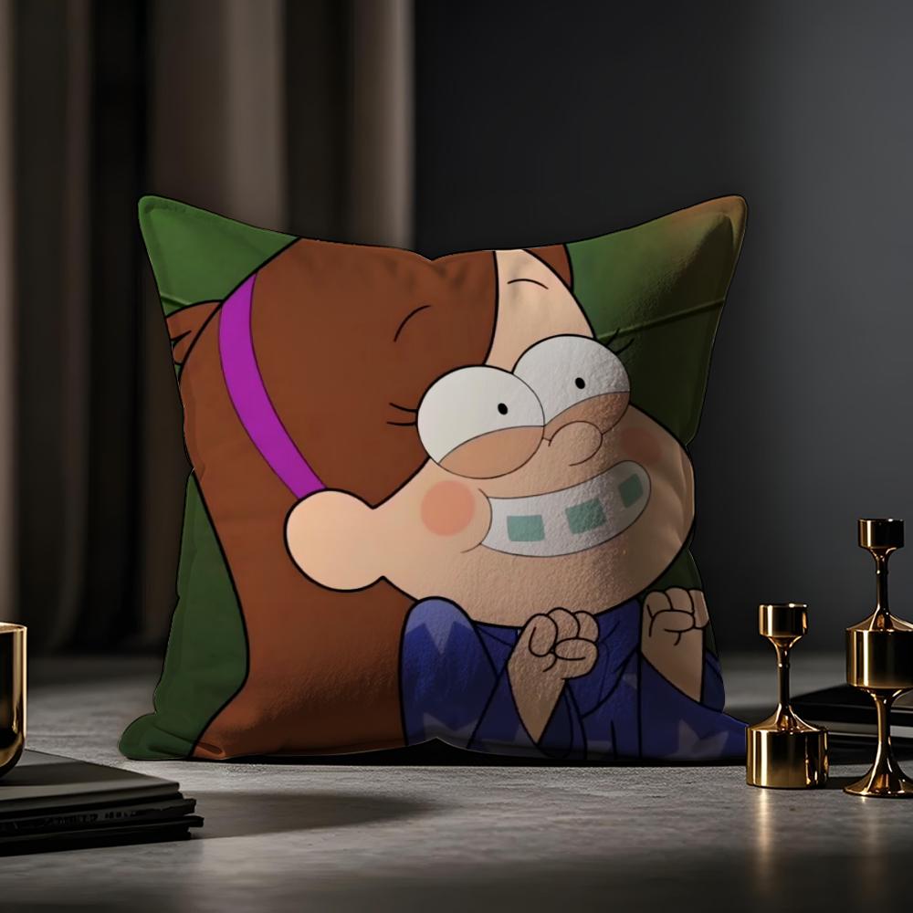 Husa de perna Gravity Falls Husa de perna anti-acarieni Fermoar ascuns Pluș scurt mătăsos Husa de perna pentru canapea