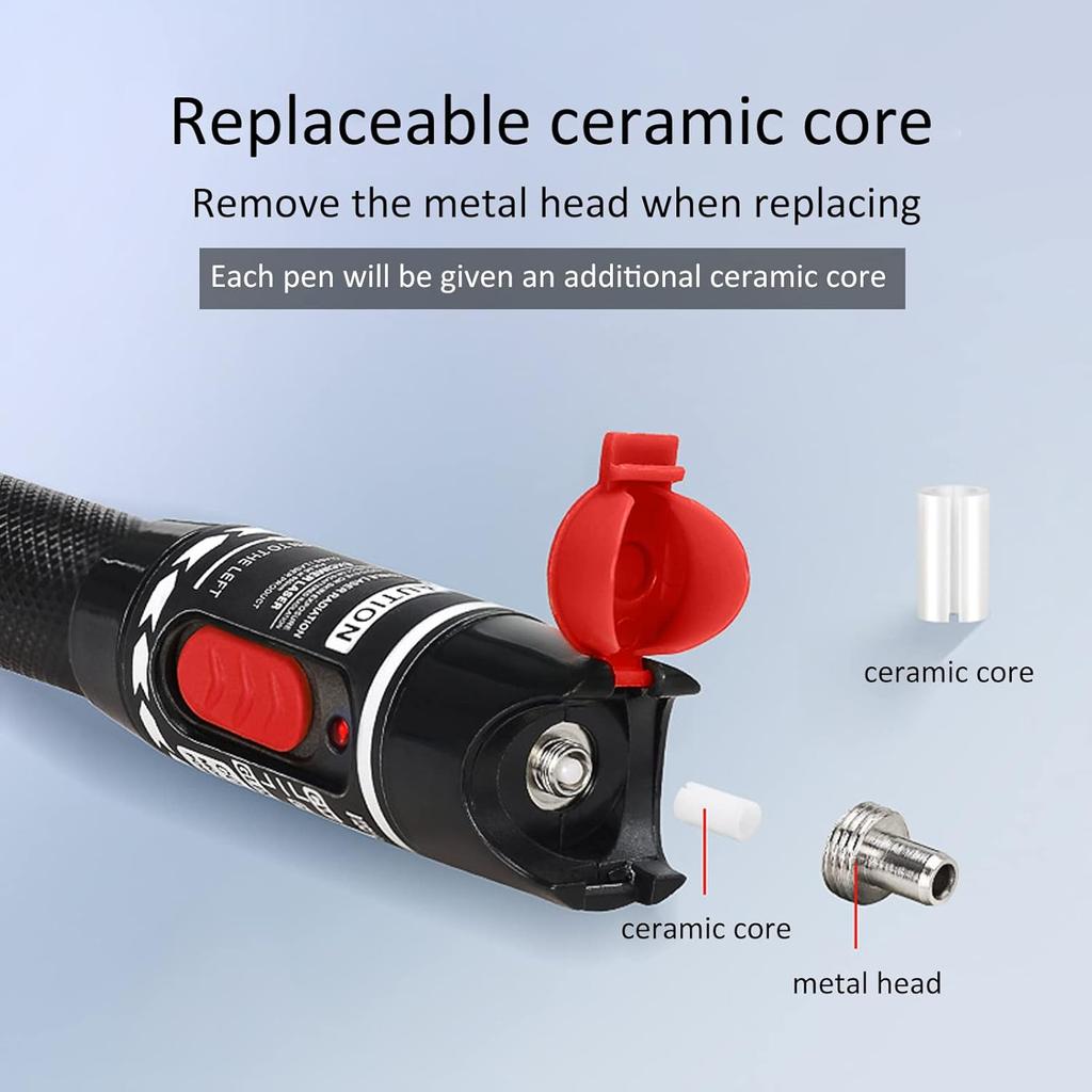 Watris Veiyi 50MW VFL Red Light Pen, 50km Fiber Network Cable Test, Visual Fault Locator, Pen Type Non Contact Connection Red Light Cable Equipment