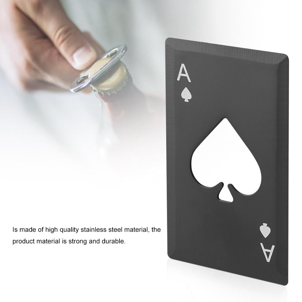 Stainless Steel Credit Card Bottle Openers, Beer Bottle Openers, Speed Openers(Black)