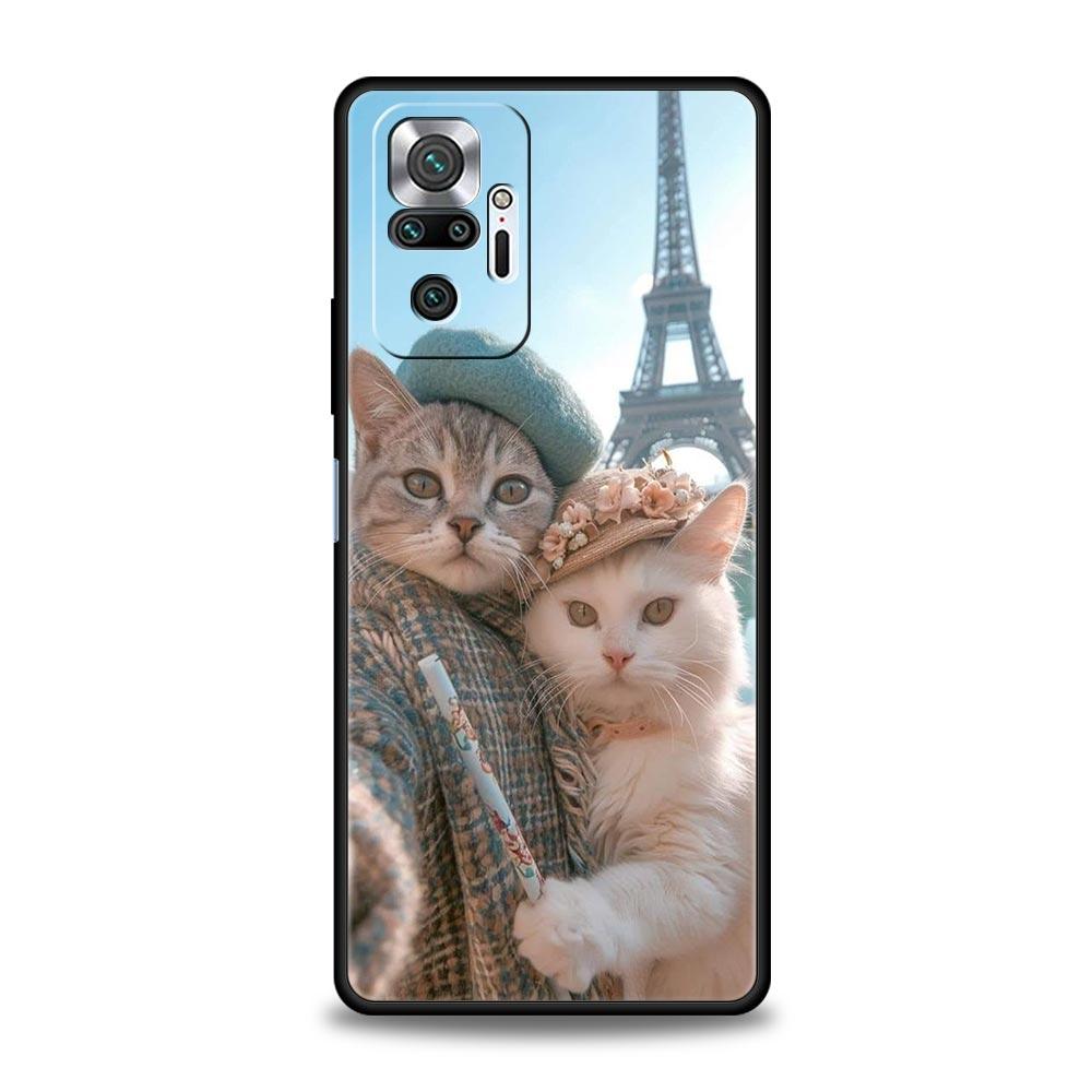 Phone Case For Xiaomi Redmi Note 14 13 12 5G 11 10 Pro Plus 4G 9S 9 14C 13C 12C 10C 9C 9A Soft TPU Cover Cartoon Fun Cat Pet Dog