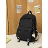 New Solid Color Schoolbag Female Simple Joker Leisure Travel Backpack Large Capacity Junior High School Students Shoulders.