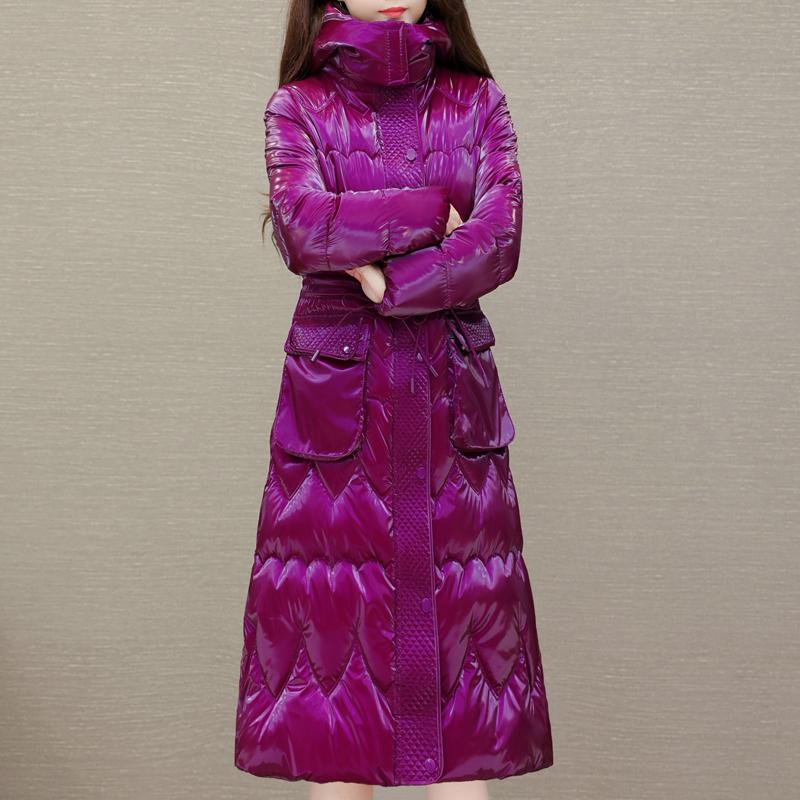 Elegant Woman Winter Coats Hooded Thick Warm Long Parkas Female Jacket Winter Clothes High Quality