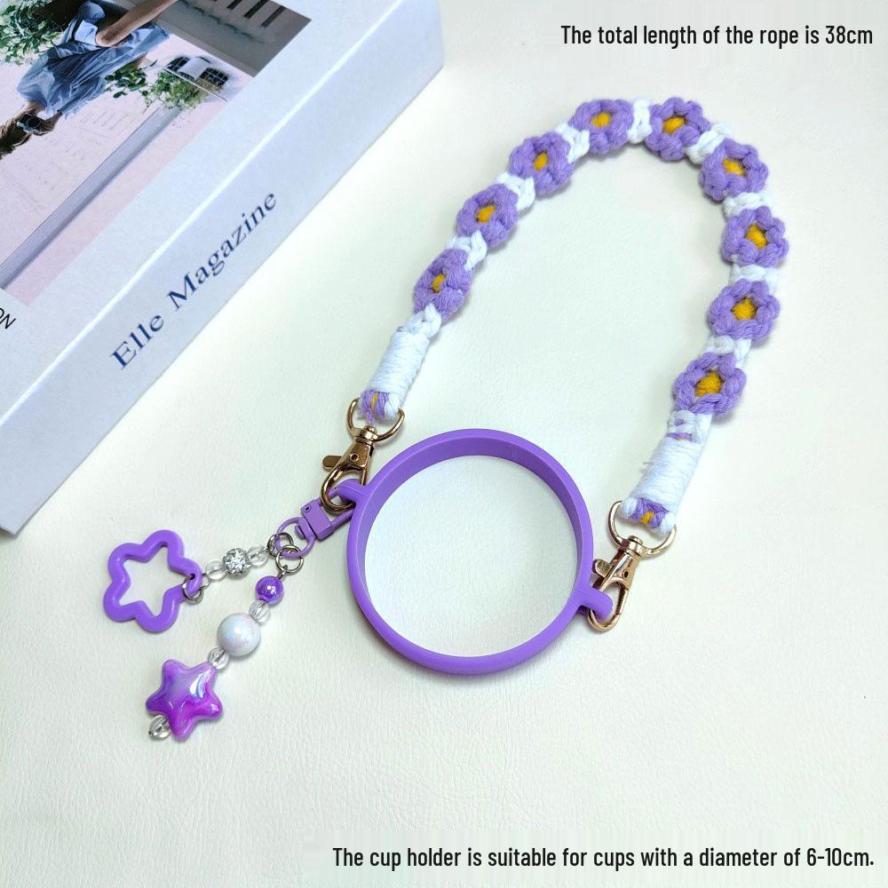 Woven Flower Strap for Water Bottles and Thermos Cups