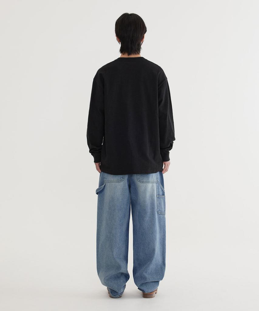 COVERNAT Slub Arch Logo Long Sleeve Black