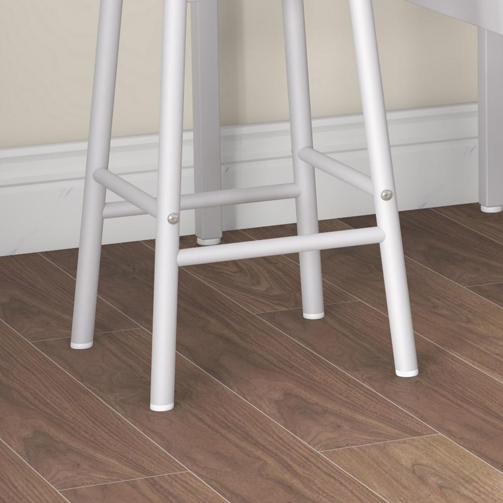Juego de Mesa de Barra de 3 Piezas con 2 Taburetes, Mesa y Taburete de Barra Industriales, Mesa y Sillas de Comedor, Roble