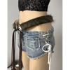 Stylish Waist Belt with Plush Furry Accent for Women Girls Adjustable Length Waistband Fashionable Waist Accessory