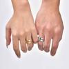 Adjustable Stainless Steel Simple Couple Ring for Women Men Statement Wrap Wide Finger Ring Couple Jewelry Valentine's Day Gifts