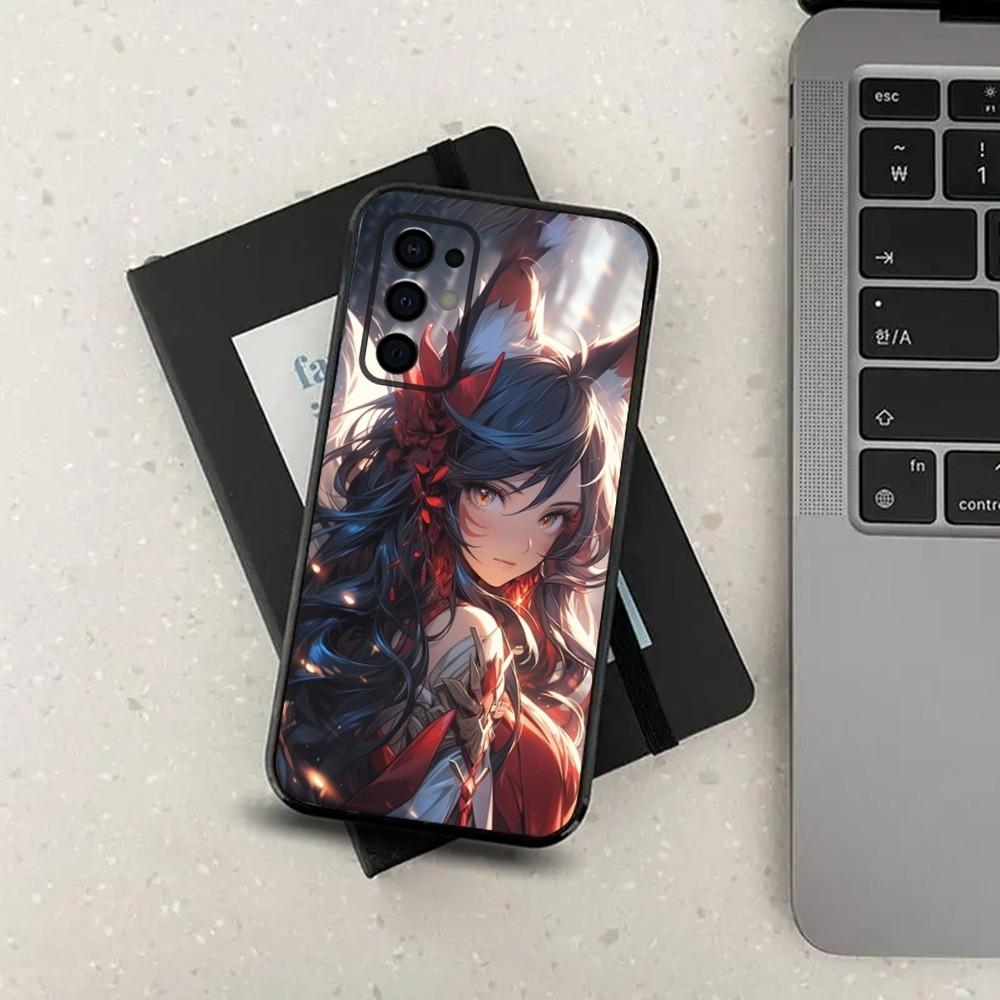 Game Fox LOL-L A-Ahri Phone Case For Samsung S24,S21,S22,S23,S30,Ultra,S20,Plus,Fe,Lite,Note,10,9,5G Black Soft Cover
