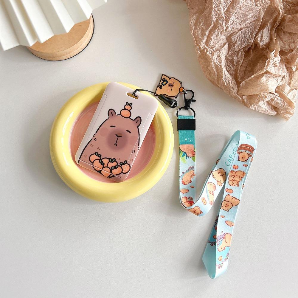 ABS Cartoon Card Case Plastic Bus Card Cover Printed Capybara Card Holder  Protective Card