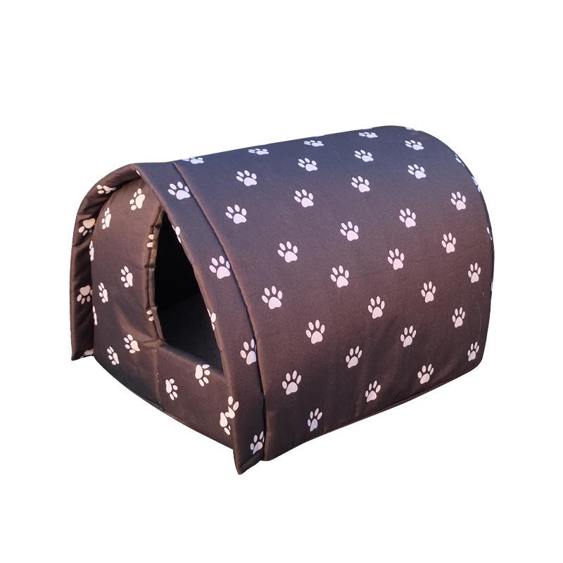 Outdoor Winter Warm Cat & Dog House: Oxford Cloth Shelter with Sun & Rain Protection