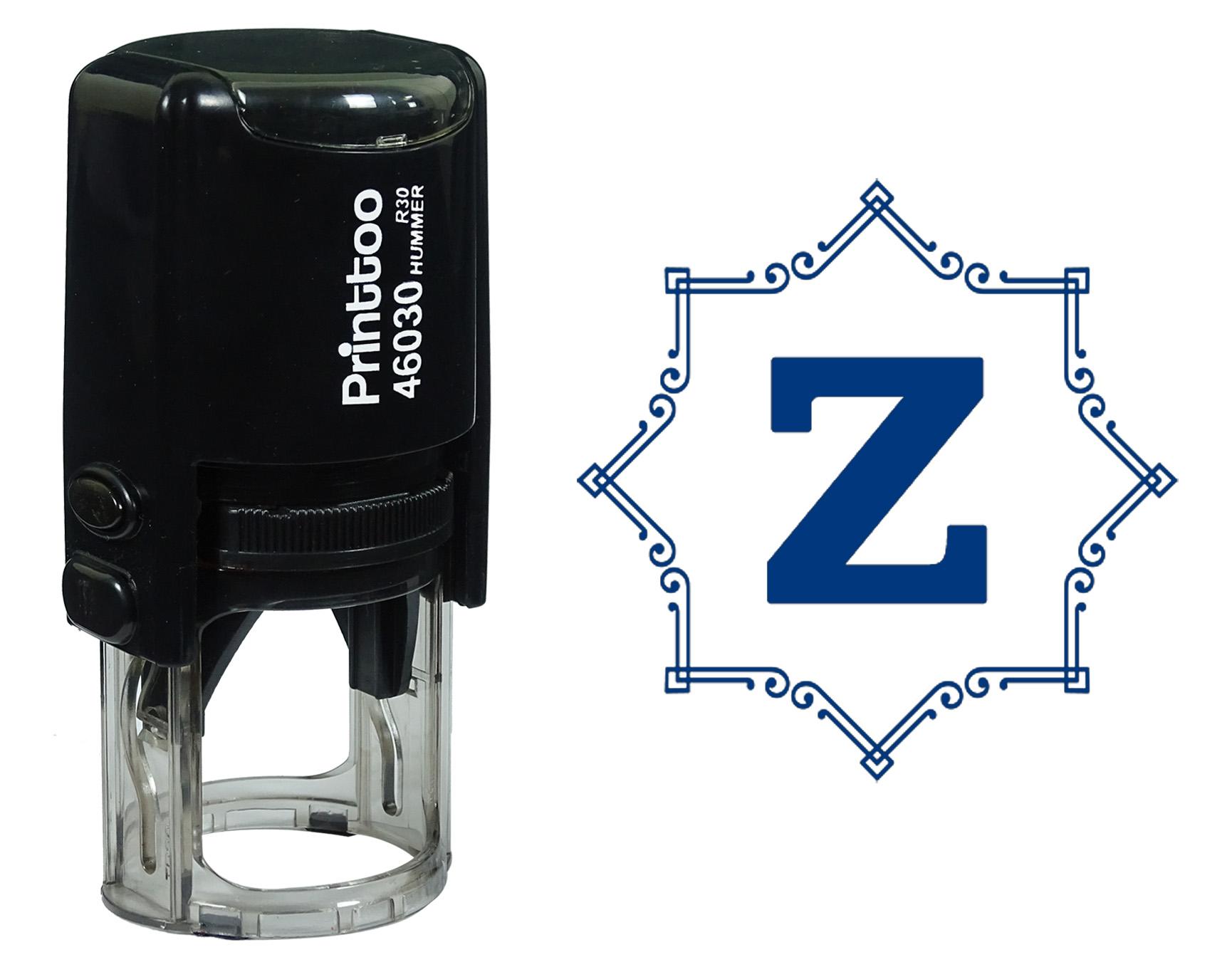 

Printtoo Octagon Celtic Swirl Frame Alphabet Z Monogram Self Inking Rubber Stamp Office 30 mm Diameter (Approx) синій