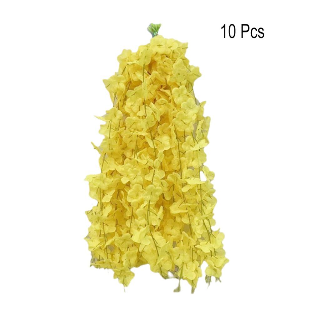 10PCS Bright Color Artificial Wisteria Hanging Flower Wisteria Flower Strips  Ceiling