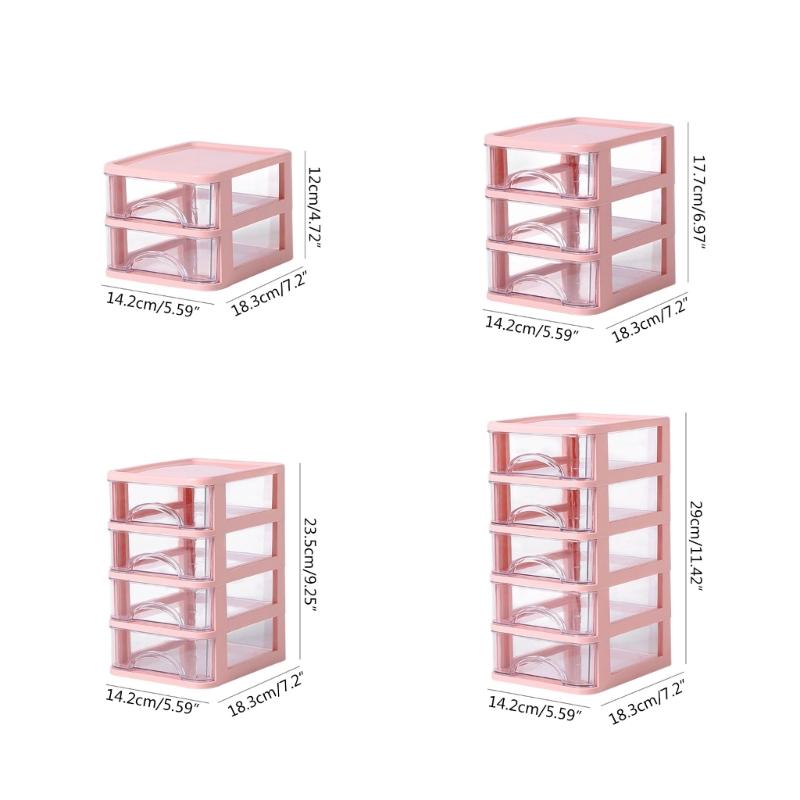 Clear Storage Organizer Desk Organizer with Drawers Plastic Stationery Organizer Makeup Organizer Storage Box for Office
