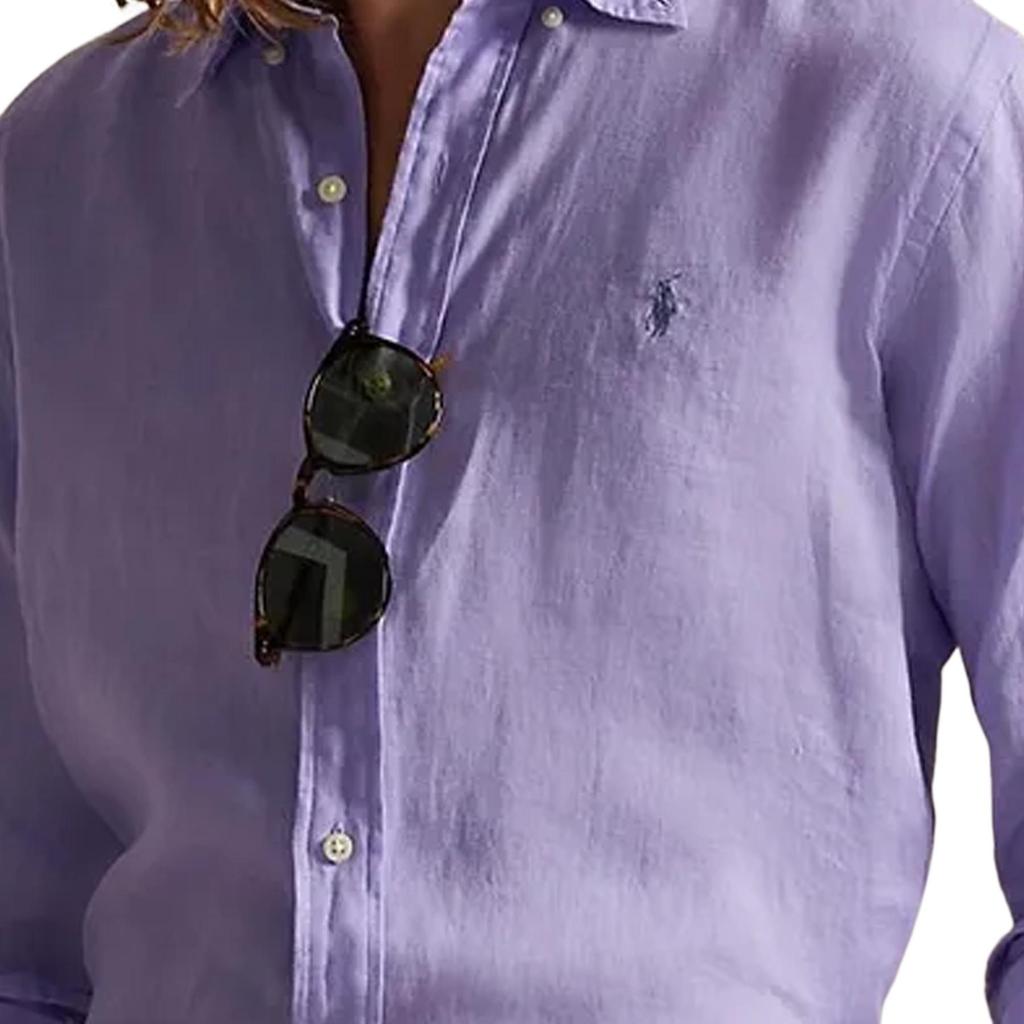 Polo Ralph Lauren Solid Linen Long Sleeve Shirt Classic Fit Men Shirts MNPOWOV16824767500
