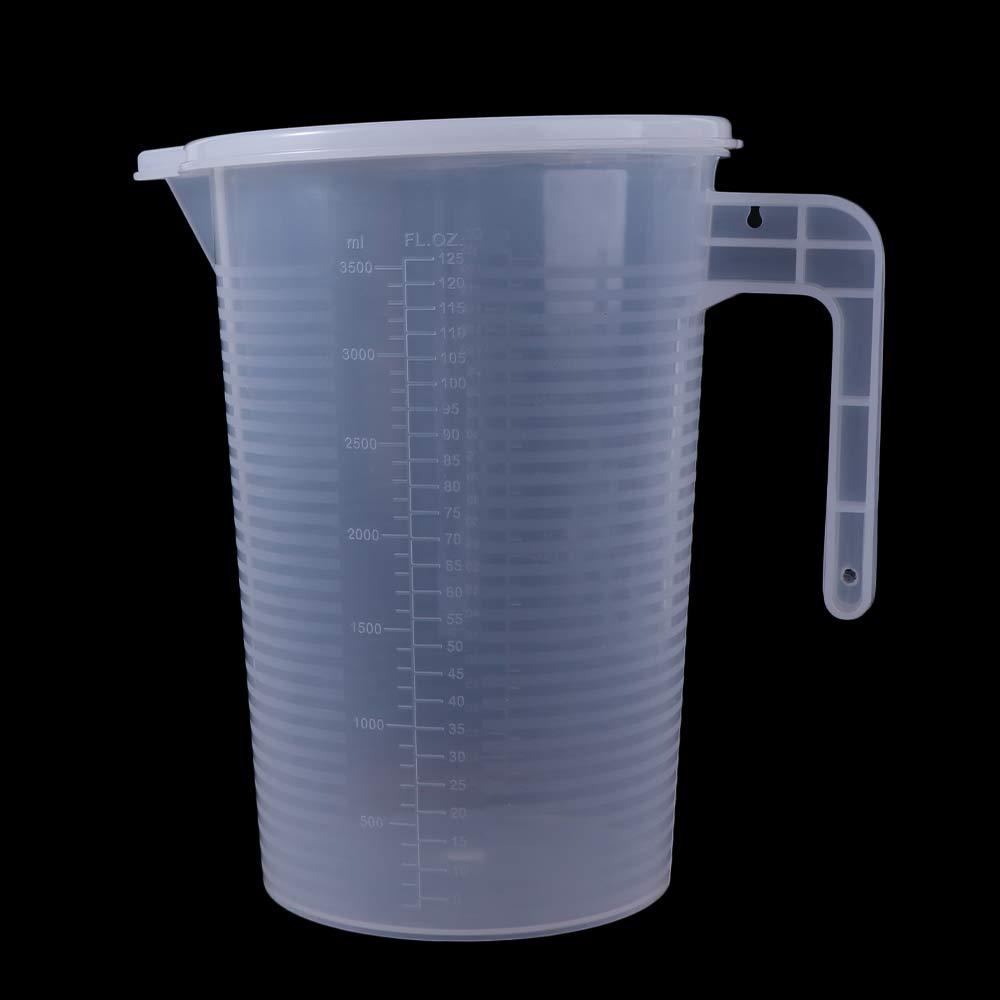 Mehrgrößen Große Kapazität Messbecher mit Skala Kunststoff Wasserkrug Messbecher mit Deckel Transparenter Wasserbehälter Küche