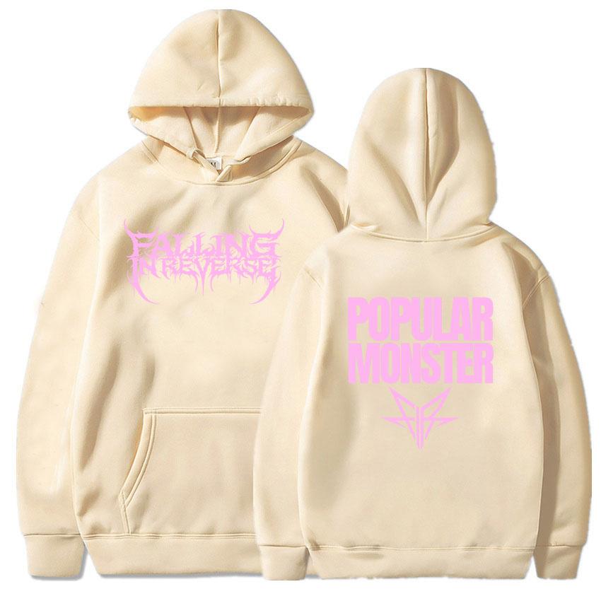 Album Popular Monstour Printing Hoodies Falling in Reverse Rock Band Sweatshirts Winter Hooded Long Sleeve Pullovers Moletom Men