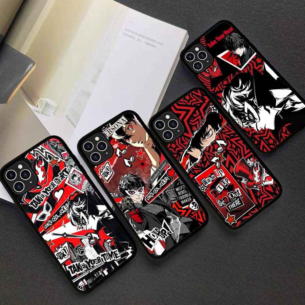 Persona 5 PC+TPU Phone Case For iPhone 11 12 13 14 15 16 17 Plus Pro Max Cover