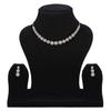 Jewellery Set for Women American Diamond Combo of Choker Necklace Set with Earrings, Bracelet and Ring for Girls and Women
