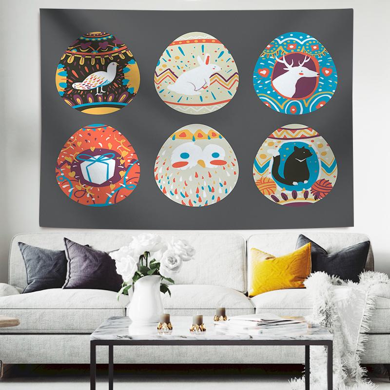 Easter Themed Duck  Bunny Large Tapestry Wall Hanging Boho Witchcraft Hippie Tapestry Home Room Decor Aesthetic Decoration