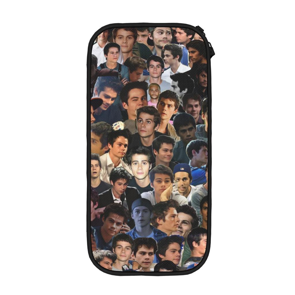 Large Capacity Pencil Pouch Dylan Obrien Actor Office Supplies Double Layer Pencil Case Stationery Women Makeup Bag Amazing Gift