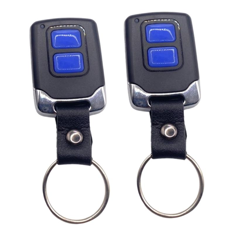

2pcs Compact Keychain Remotes Strong Plastic Construction Garage Door Keychain Remote Control for Garage Door Openers