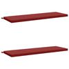 2 Piece Bench Cushion Set SOEST 2 Pcs. 100percent Polyester Wine Red