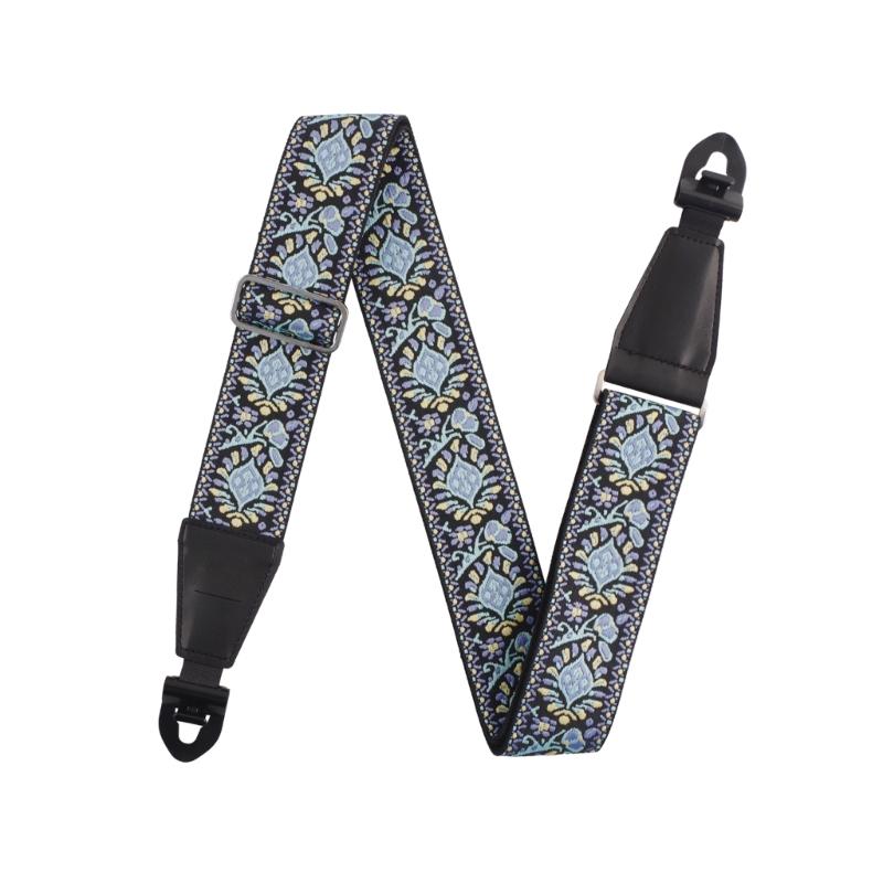 Adjustable Guitar Strap Acoustic Guitar Shoulder Belt Strap with Leather Ends Stringed Instrument Accessories