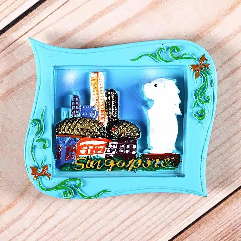 Singapur Reise Souvenirs Merlion Kühlschrankaufkleber Thailand Malaysia Kuala Lumpur Kühlschrankmagnete Wohnkultur Hochzeitsgeschenke