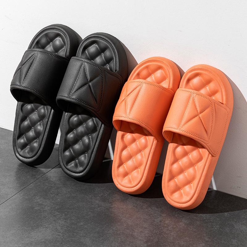 Fashion Shoes for Men Unisex Slippers Home Women Couple Flat Shoes Simple Soft Comfort Non-slip Flip Flops Beach Bathroom Leisure Shoes