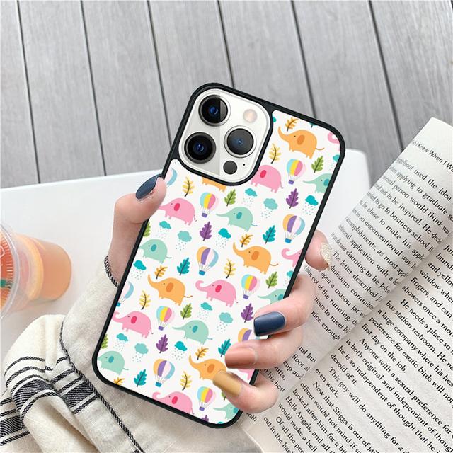 Indian Baby Elephants Coque Shell For iPhone 17 Air 15 16 14 13 12 Pro Max 11 Pro Max Plus Phone Case Cover