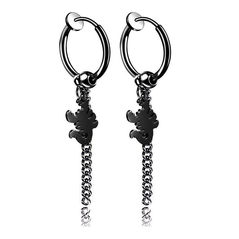 New Arrival Stainless Steel Stud Earrings Cross Star Scorpion Tassel For Women Men Fashion Hip Hop Ear Jewelry Gifts