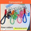 Silicone Dinosaur Keychain Fun Mechanical Keyring For Kids Bag And Keys Car