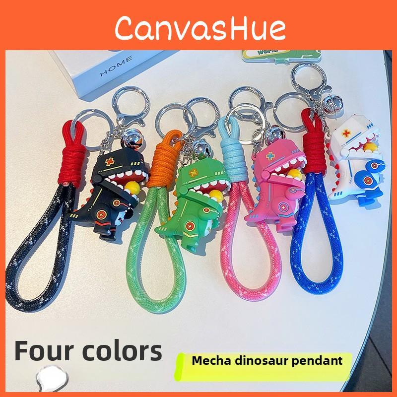 Silicone Dinosaur Keychain Fun Mechanical Keyring For Kids Bag And Keys Car