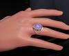 Natural Moonstone 925 Sterling Silver Gemstone Jewelry Statement Ring Gift for Women