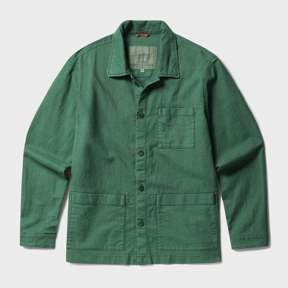 Henry Cottons Linen-Dyed Chore Jacket_Ahjam25611Grx