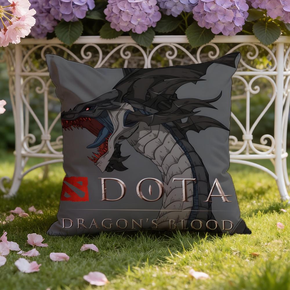 D-Dota D-Dragon's Anim B-Blood Cushion Cover Home & Car Dual-Scene Pillow Cover: Reversible for Premium Comfort