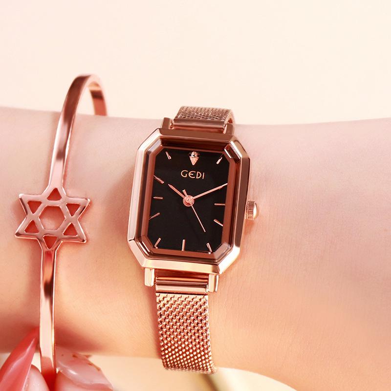 

Simple And Versatile Casual Watch Women S Square Retro Mesh Belt Watch Waterproof Quartz Women S Watch