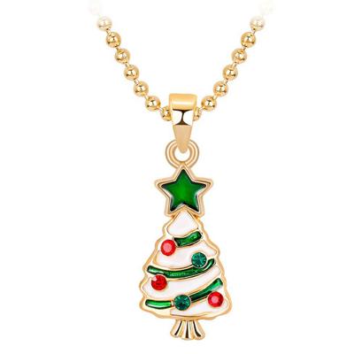 Women Men Christmas Pendant Necklace Girls Drop Christmas Gift Sweater Chain - CA632-A