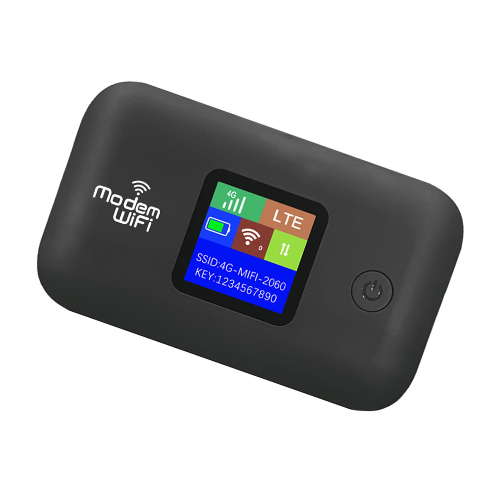

4G WiFi Mobile Hotspot Support 10 Connected Users 300Mbps Portable Wireless Router with SIM Card Slot Color Screen